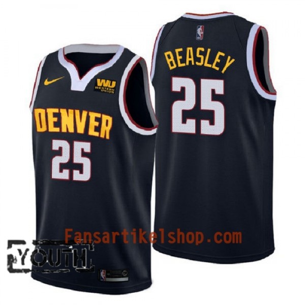 Denver Nuggets Trikot Malik Beasley 25 2018-2019 Nike Navy Swingman - Kinder